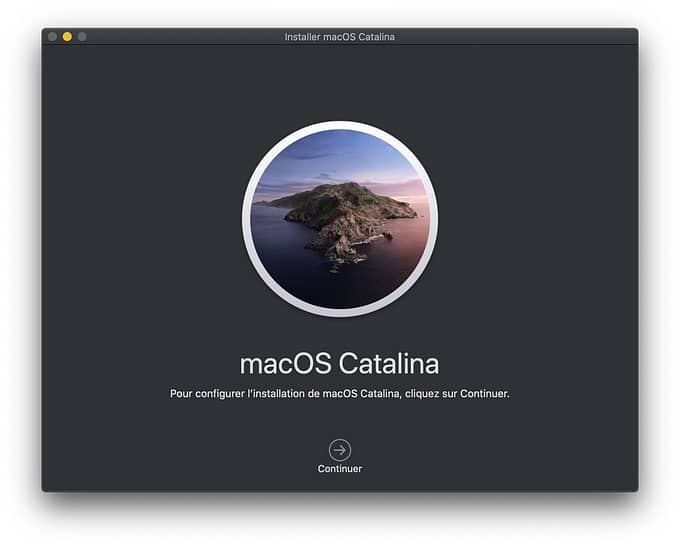 installateur complet macos Catalina 10,15