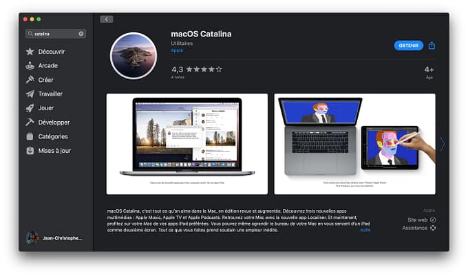 Telecharger le fichier dinstallation complet de macOS Catalina avec le Mac App Store
